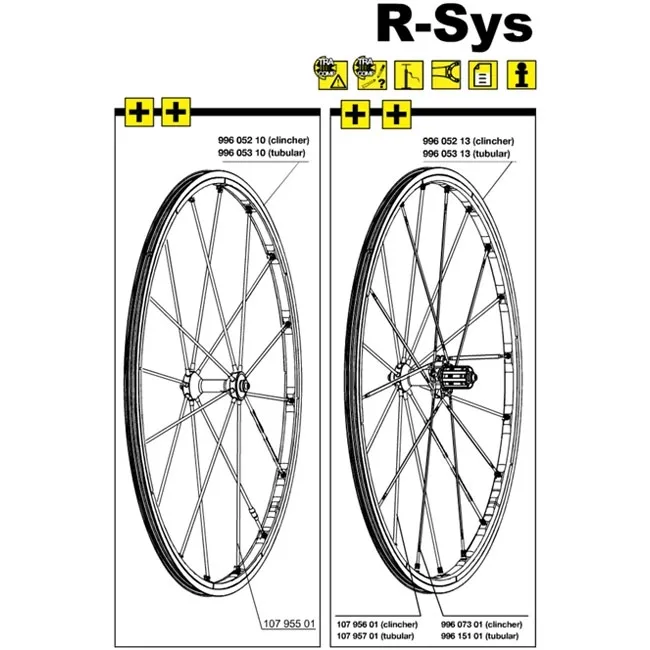 Mavic R-SYS Speiche Carbon Vorderrad 285 mm Nippel gelb ab Mod 2008 - Restbestand