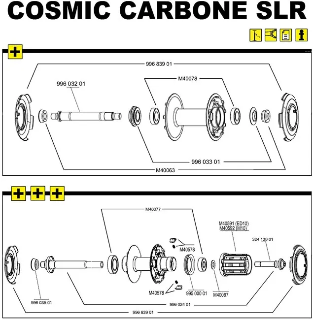 パーツ MAVIC COSMIC Carbone SLR 50mm Koła Mavic Carbon Szosa Cosmic SLR 32 Disc Center Lock XDR