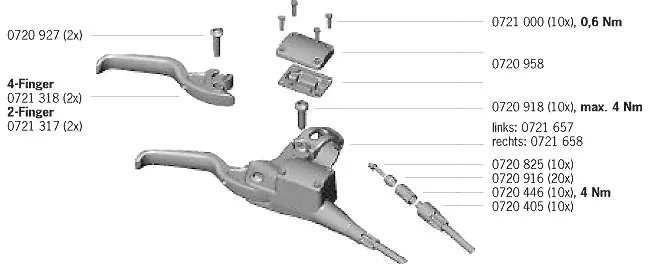 Magura Marta / Louise / Gustav M Ausgleichbehälter Torx T7 Deckelschraube 1 Stk