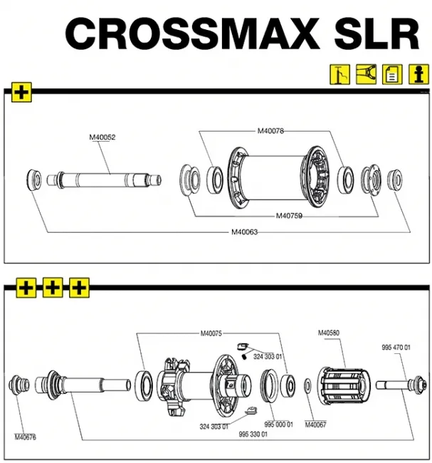 Mavic Nabenlager Hinterrad Satz Typ 608+6903