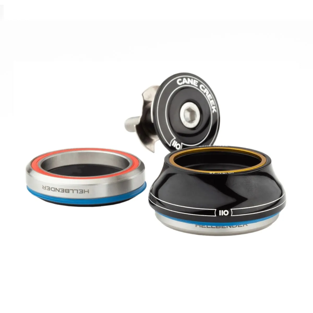 Cane Creek 110 Steuersatz 1 1/8 Zoll | IS41/28,6 - IS41/30 Kappe 15mm schwarz