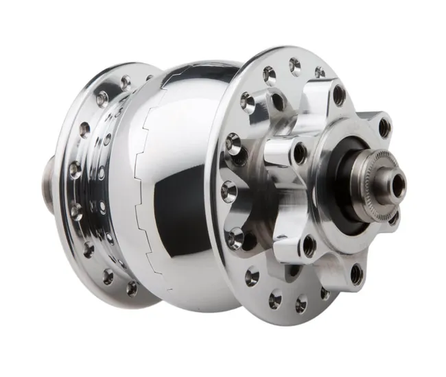 Schmidt SON 28 Nabendynamo Disc 6 Loch silber poliert 32 Loch