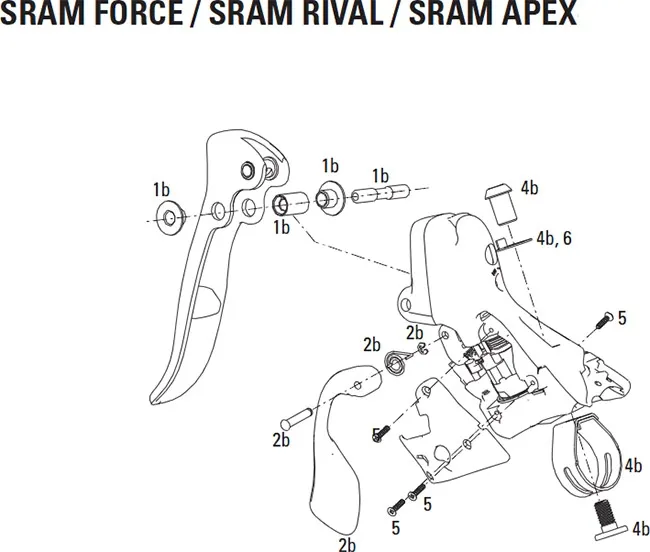 Sram Apex Ersatzbremshebel rechts Modell 2011