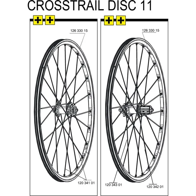 Mavic Crosstrail Speiche Vorderr / Hinterrad links 267,5 mm Restbestand