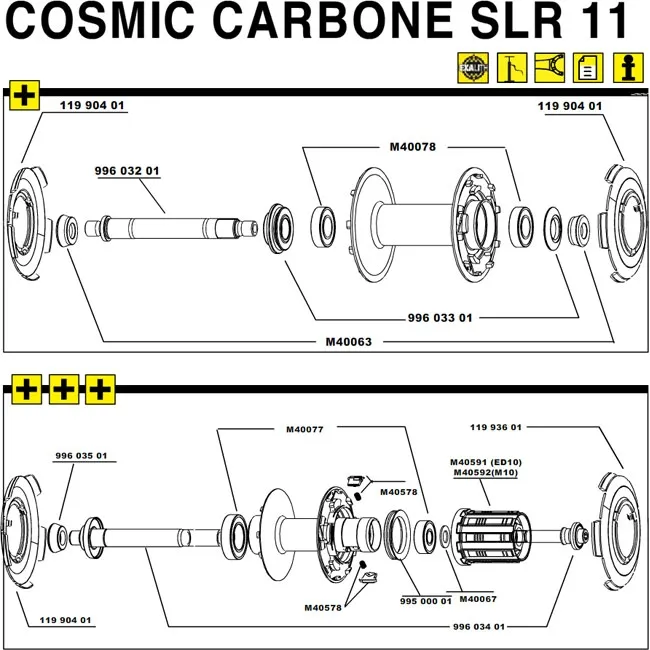 Mavic Cosmic Carbone SLR Lagerabdeckung Hinterrad rechts 1 Stück Modell 2011