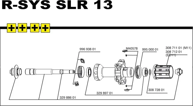 Mavic Nabenlager R-SYS SLR Hinterrad | Satz 2 Stück
