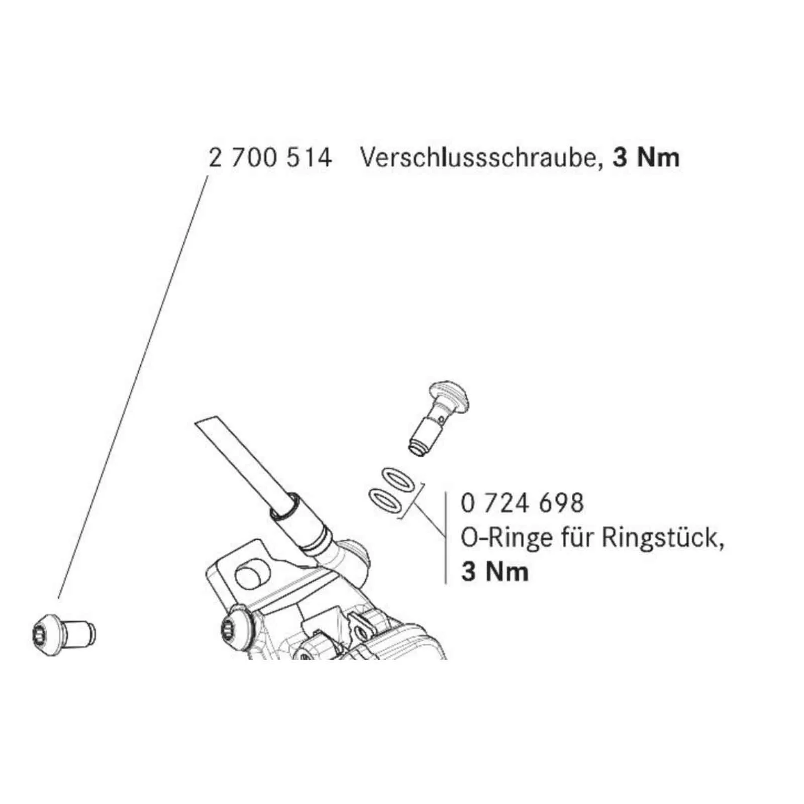Magura Hohlschraube M5 | 90 Grad Bremszange | 1 Stück