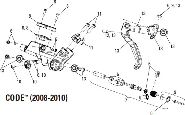 Avid Code Bremshebel Druckpunksverstellschraube Modell 2008-10