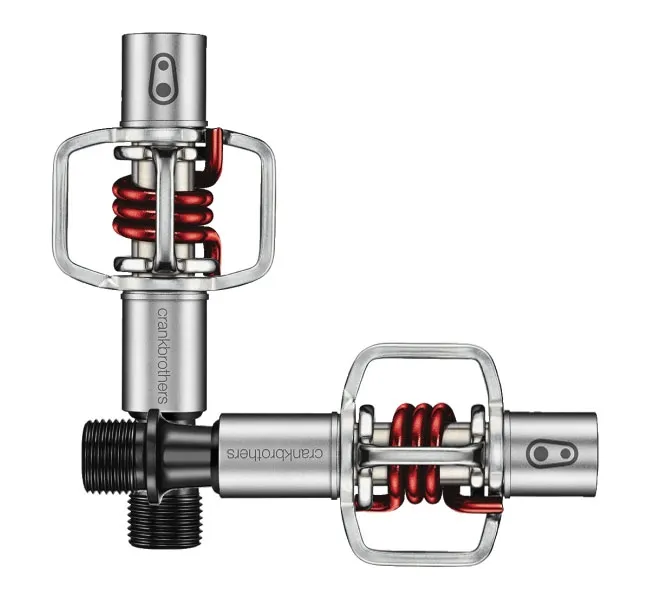 Crankbrothers Eggbeater 1 Pedale silber-rot incl Cleats
