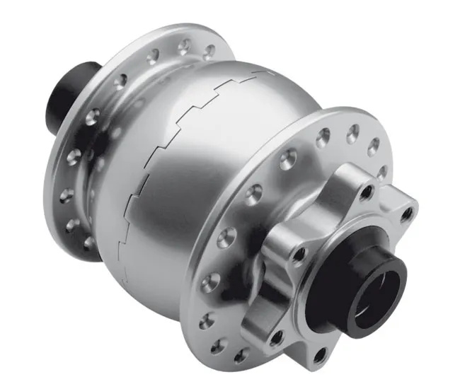 Schmidt SON 28 15 Nabendynamo Disc 6 Loch silber eloxiert 32 Loch