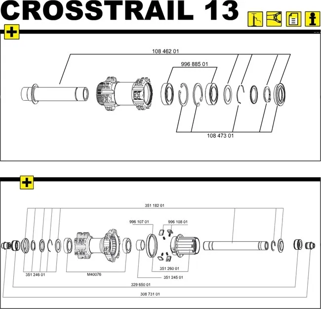 Mavic Crosstrail / Crossroc Achsverschraubung Vorderrad Modell 2013
