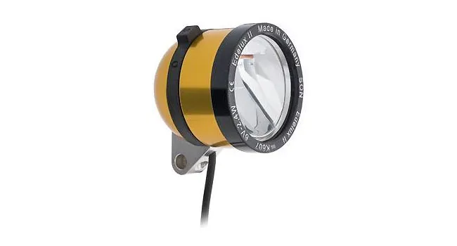 Schmidt Son Edelux II Fahrradlampe gold 36 cm Kabel 100 Lux