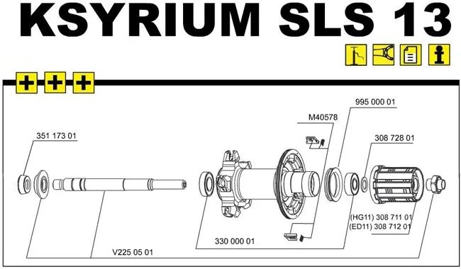 Mavic Nabenlager Hinterrad Road FTS-L Typ 609+6901