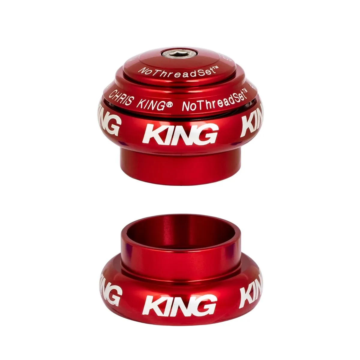 Chris King NoThreadSet Steuersatz 1 Zoll rot | red EC30