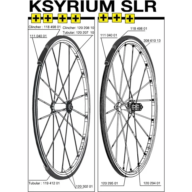 Mavic Ksyrium SLR / R-Sys Ersatzspeiche Zircal Hinterrad rechts 294 mm Mod 2008 - 2014 Restbestand