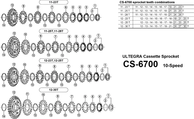 Shimano Ultegra CS-6700 Ritzel 18 Zähne 10-fach für 12-23 Z