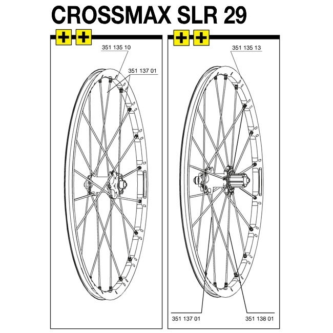 Mavic Crossmax SLR - SL - SL Pro 29 Ersatzspeiche | Hinterrad rechts | Zircal 269,5 mm Force Nippel