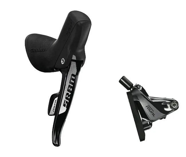 Sram Rival 22 Disc Schaltbremshebel 11-fach + Flat Mount Bremse 180cm Leitung
