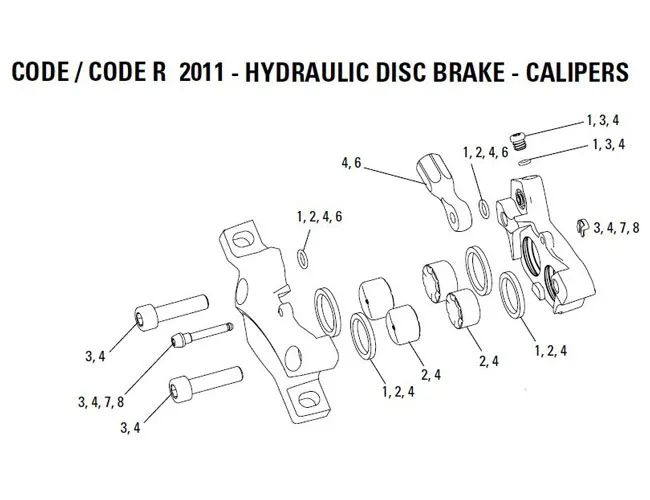 Avid Code Ersatzteil Bremssattel Schrauben Kit ab Mod 2001 Nr 3