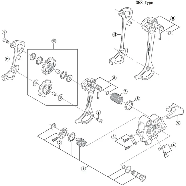 Shimano Ultegra RD-6700 / RD-M770 / RD-M771 Schaltwerk Ersatzteil | Schaltzug Klemmschraube + Platte - Restbestand