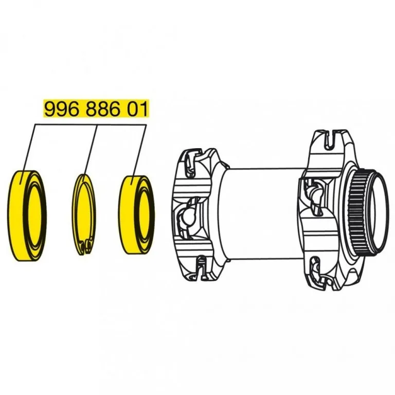 Mavic Nabenlager Vorderrad QR15/9 Disc Centerlock Typ 61804 - 61805 | Satz 2 Stück