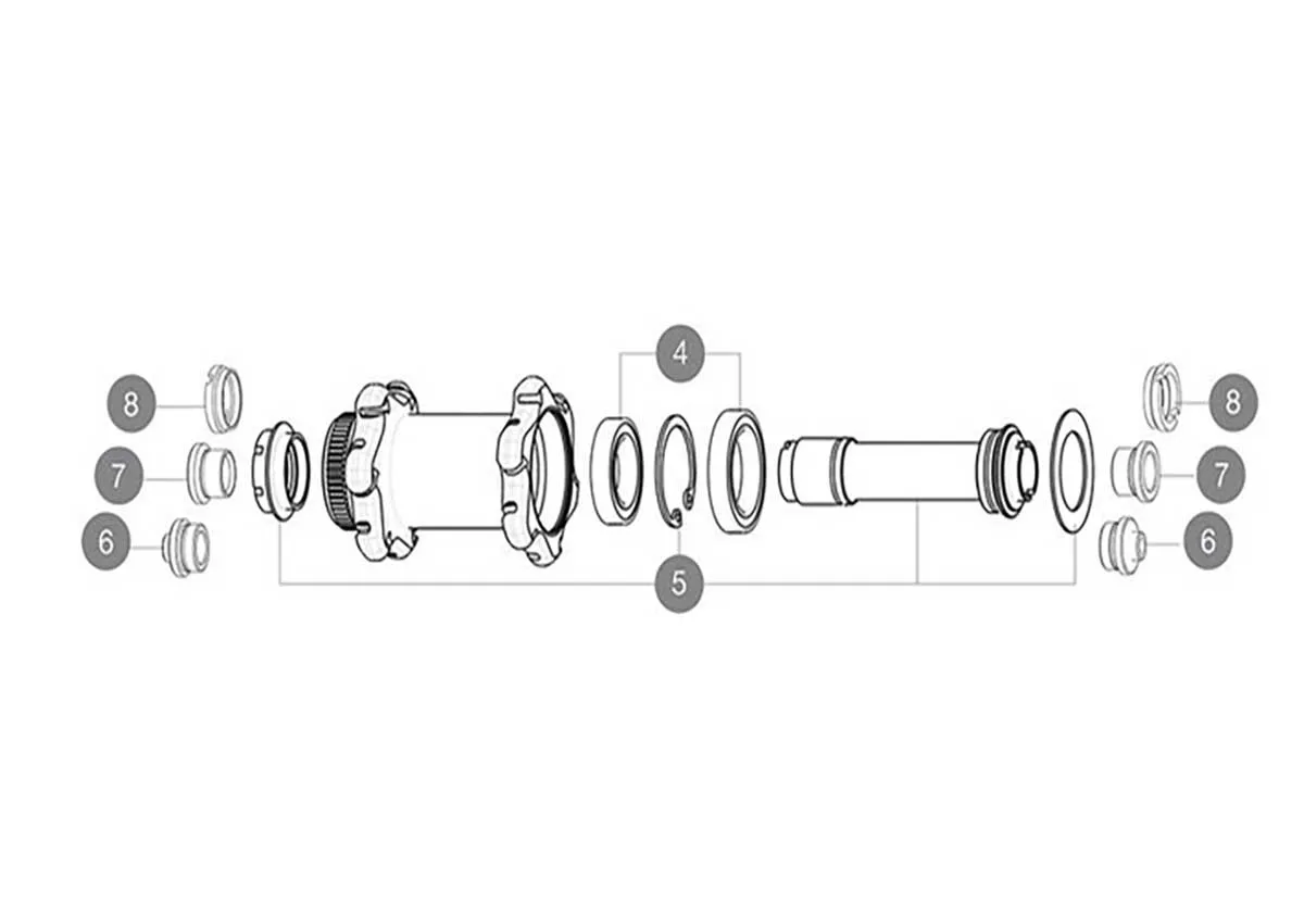 Mavic Nabenlager Vorderrad QR15/9 Disc Centerlock Typ 61804 - 61805 | Satz 2 Stück