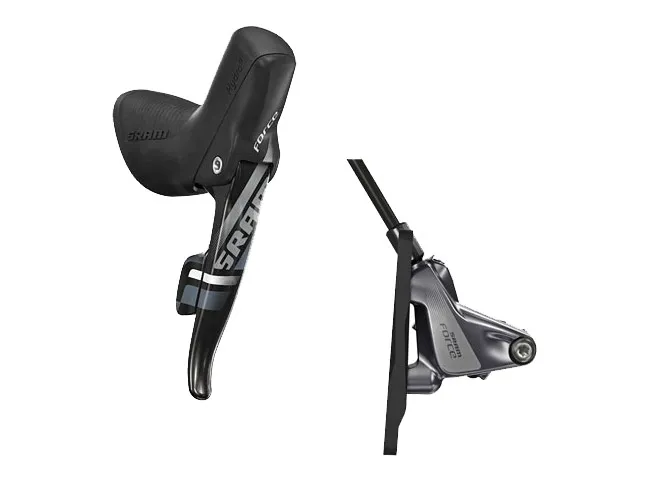 Sram Force 22 Disc Schaltbremshebel 2 fach + Flat Mount Scheibenbremse vorne 950mm Leitung