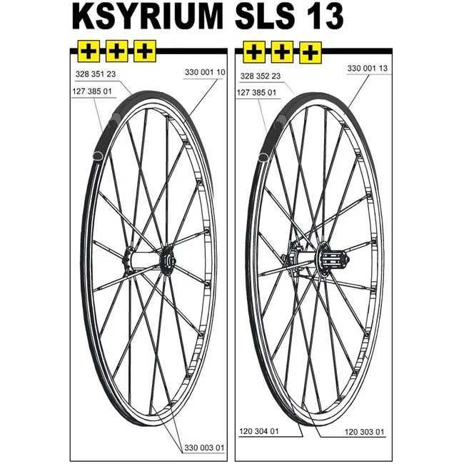 Mavic Ksyrium SLE / SLS / SL Ersatzspeiche Vorderrad 283,5 mm
