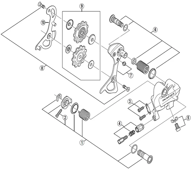 Shimano DURA-ACE RD-7900 Schaltwerk Ersatzteil | Befestigungsschraube Nr 1 - Ausverkauft