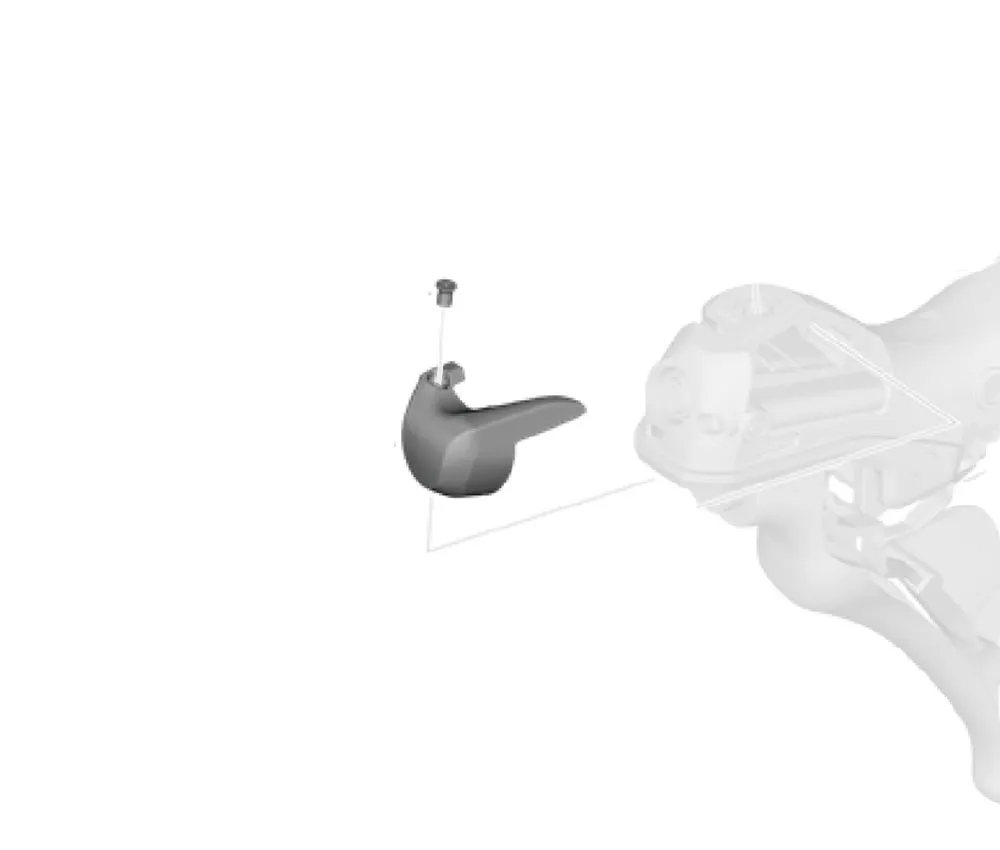 Shimano 105 ST-R7020-25 / GRX ST-RX400 Schalt-Bremshebel Ersatzteil | Namensschild rechts