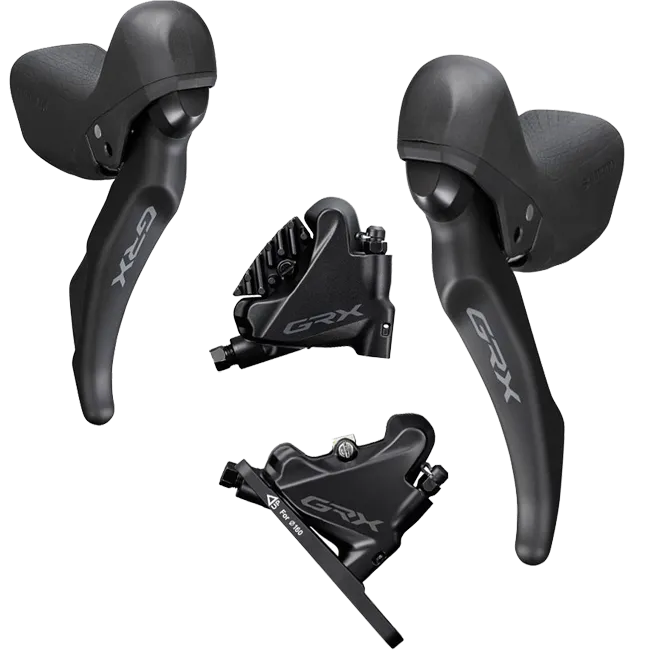 Disc Set Shimano GRX ST-RX600 STI Dual Control 11x1-fach + BR-RX400 Flat Mount Scheibenbremsen