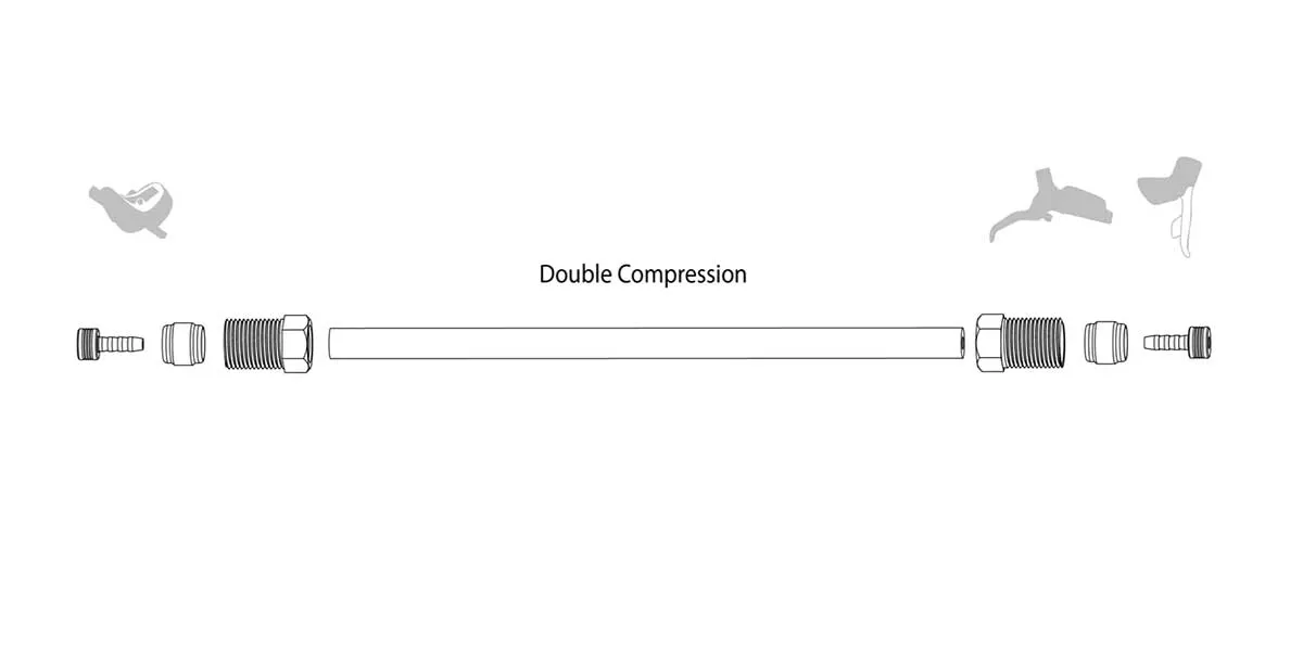 Sram Bremsleitung Road - MTB 200 cm 0 Grad Anschluss schwarz