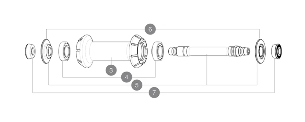 Mavic UB Vorderrad Nabe Ersatzteil | Endanschläge rechts und links