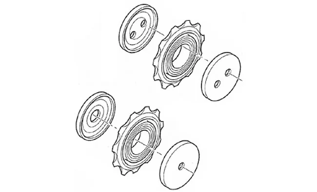 Sram X.9 Schaltröllchen Set 9-fach Modell 2004-2007