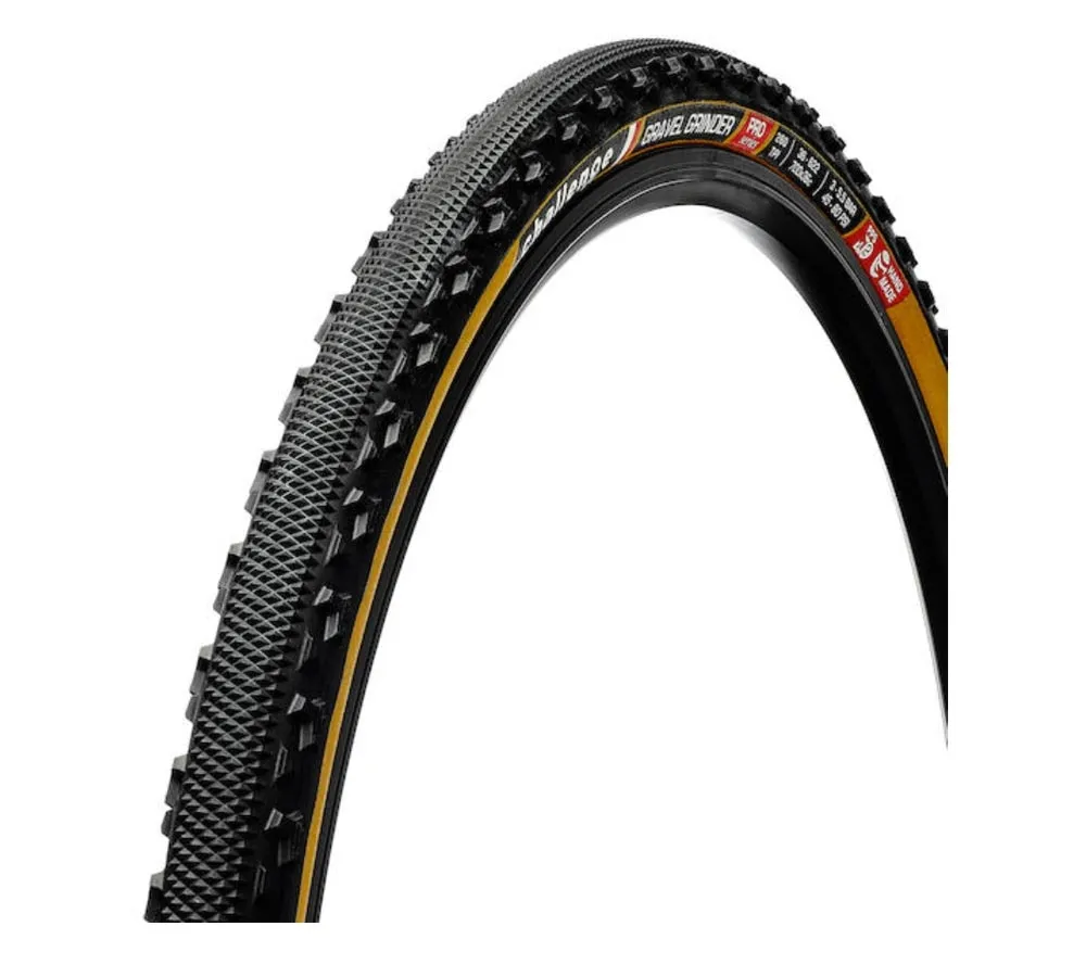 Challenge Grinder Pro Gravel -Reifen Smart-Compound 260 TPI handmade Clincher 36x622 schwarz-braun