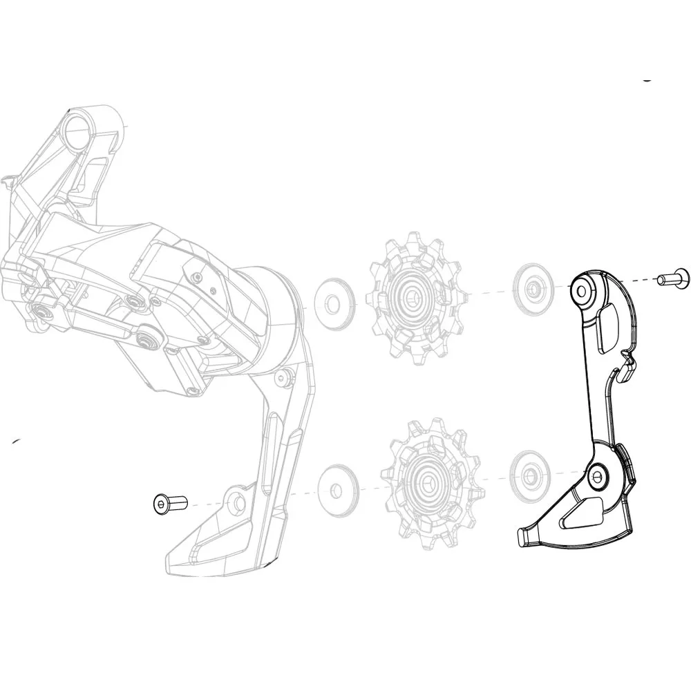 Sram Force / Rival XPLR eTap AXS Schaltwerk Ersatzteil | Kettenleitblech innen