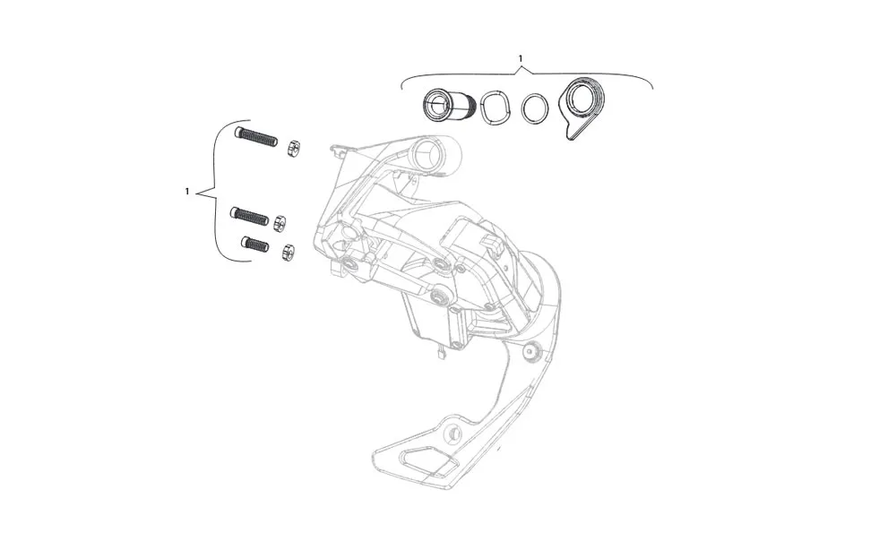 Sram Force Wide eTap AXS Schaltwerk Ersatzteil | Schrauben Kit Nr 1