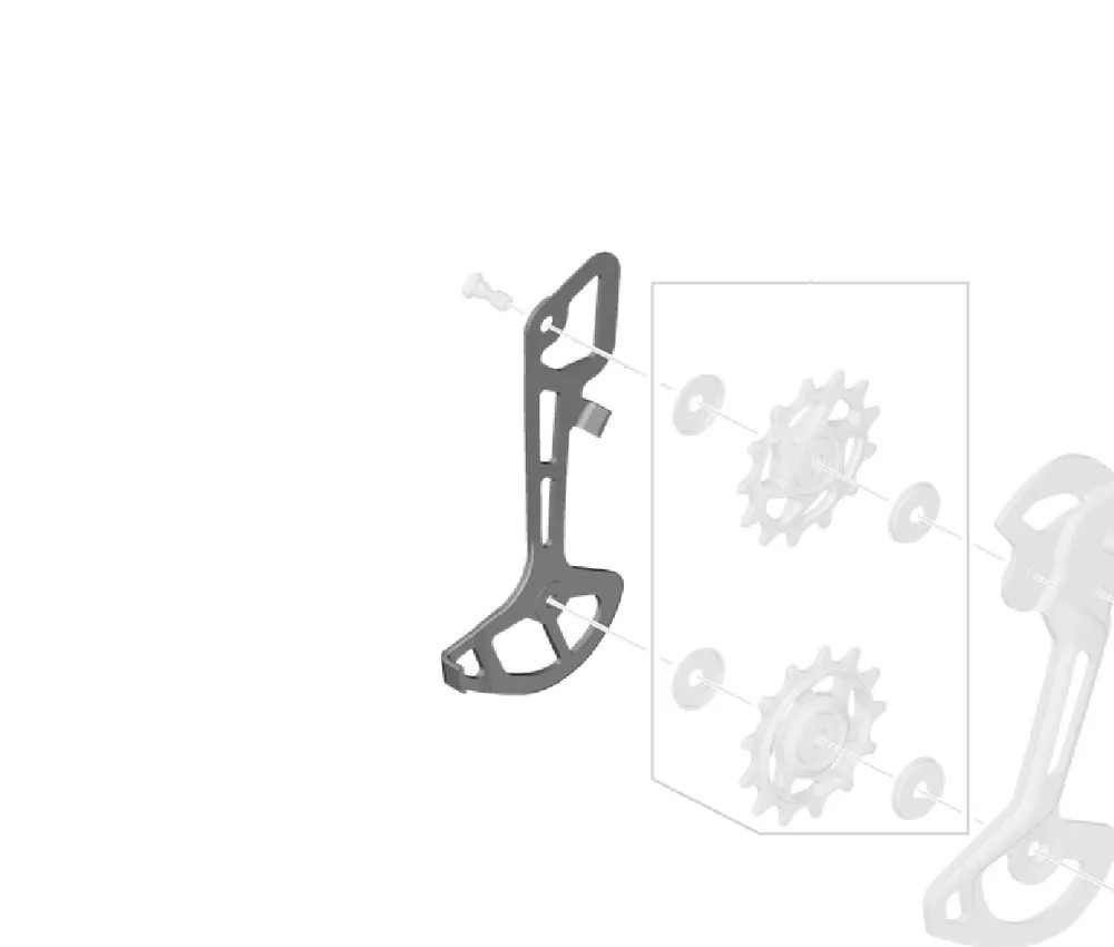Shimano XTR RD-M9100 / RD-M9120 Schaltwerk Ersatzteil | Kettenleitblech SGS innen