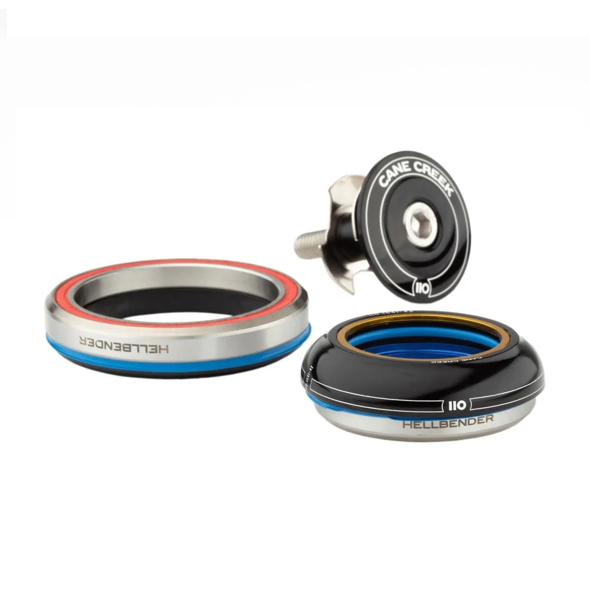 Cane Creek 110 Tapered Steuersatz 1 1/8 - 1,5 Zoll | IS41/28,6 - IS52/40 Kappe 9mm schwarz