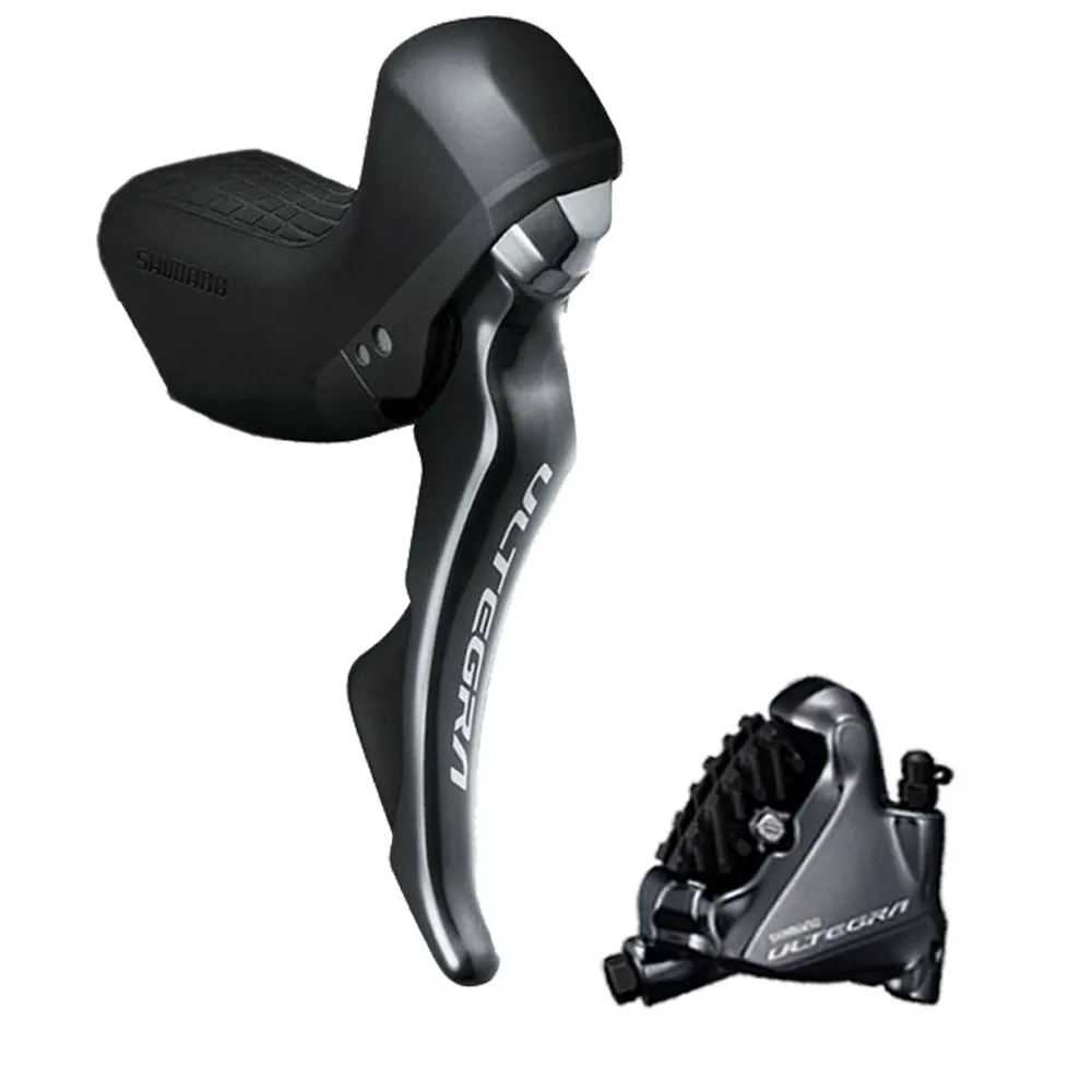 Scheibenbremse Shimano Ultegra ST-R8025 STI Disc Schaltbremshebel rechts 11-fach + Bremssattel BR-R8070 Flat Mount