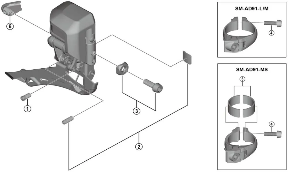 Shimano Ultegra Di2 / GRX Di2 11-fach Umwerfer Ersatzteil | Klemmschraube + Platte Nr 3
