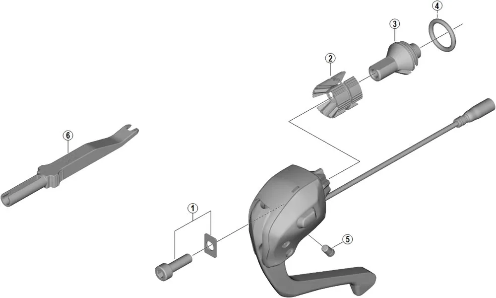 Shimano DURA-ACE Di2 ST-R9160 Schalt-Bremshebel Ersatzteil | Hebel-Einstellschraube Nr 5