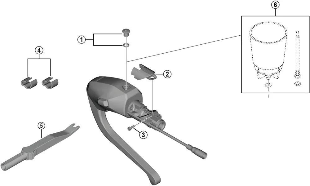 Ersatzteile Shimano DURA-ACE Di2 ST-R9180 Schalt-Bremshebel
