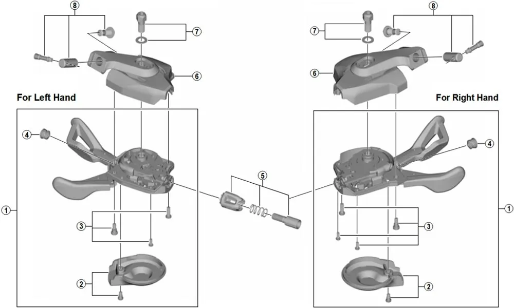 Shimano SLX SL-M7000 I-Spec Schalthebel Ersatzteil | Schalthebel-Einheit 10-fach rechts