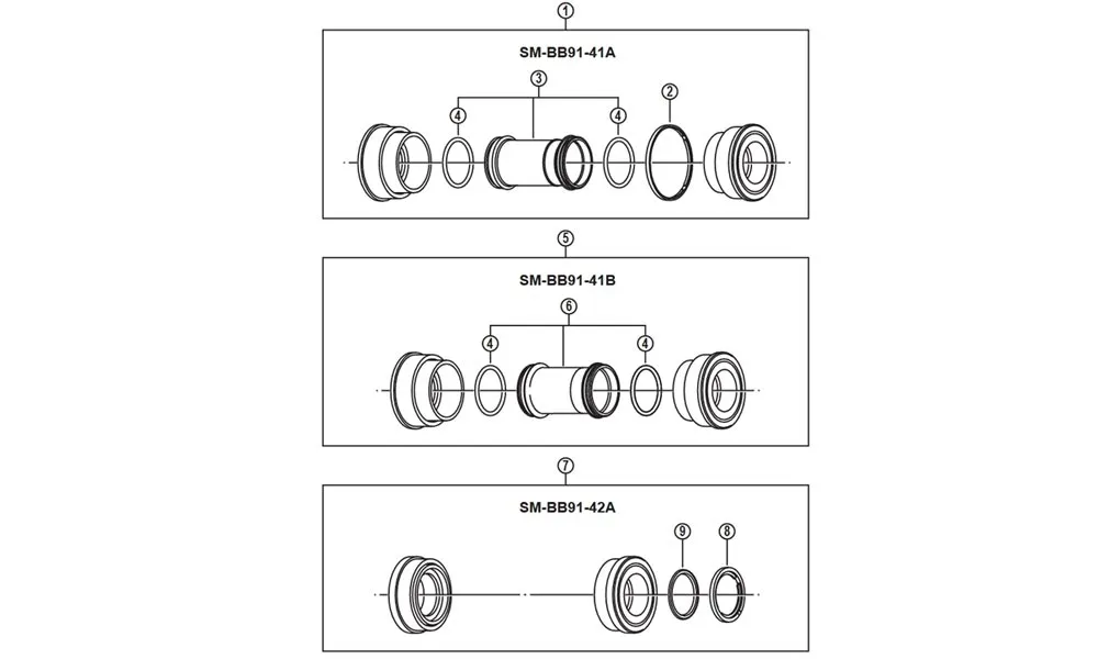 Shimano Distanzring 2,5 mm für SM-BB91-42A Press-Fit Innenlager