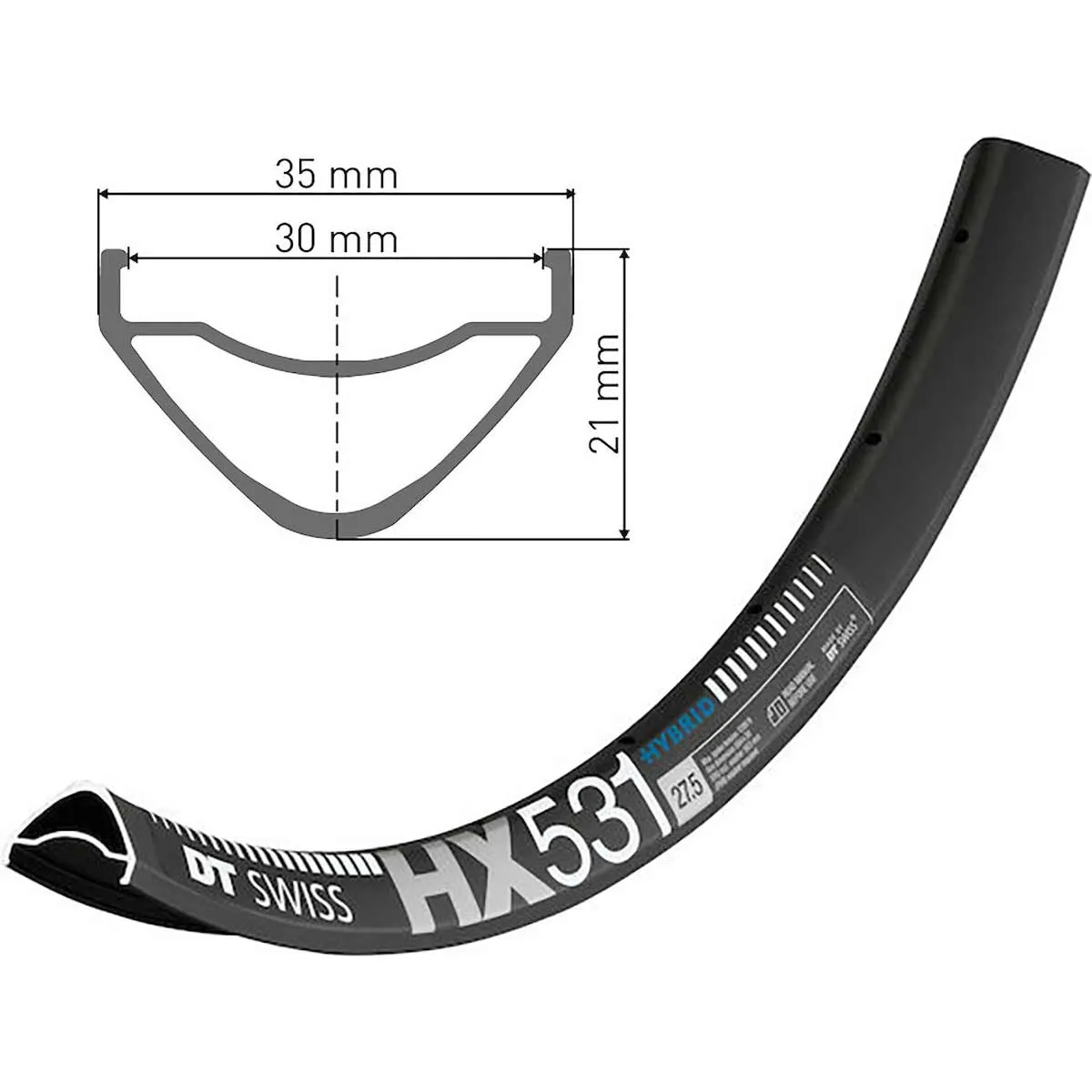 27,5 Zoll MTB Laufradsatz DT Swiss 350 Classic Hybrid Naben Disc 6 Loch + DT Swiss HX 531 Felgen | build by TNC