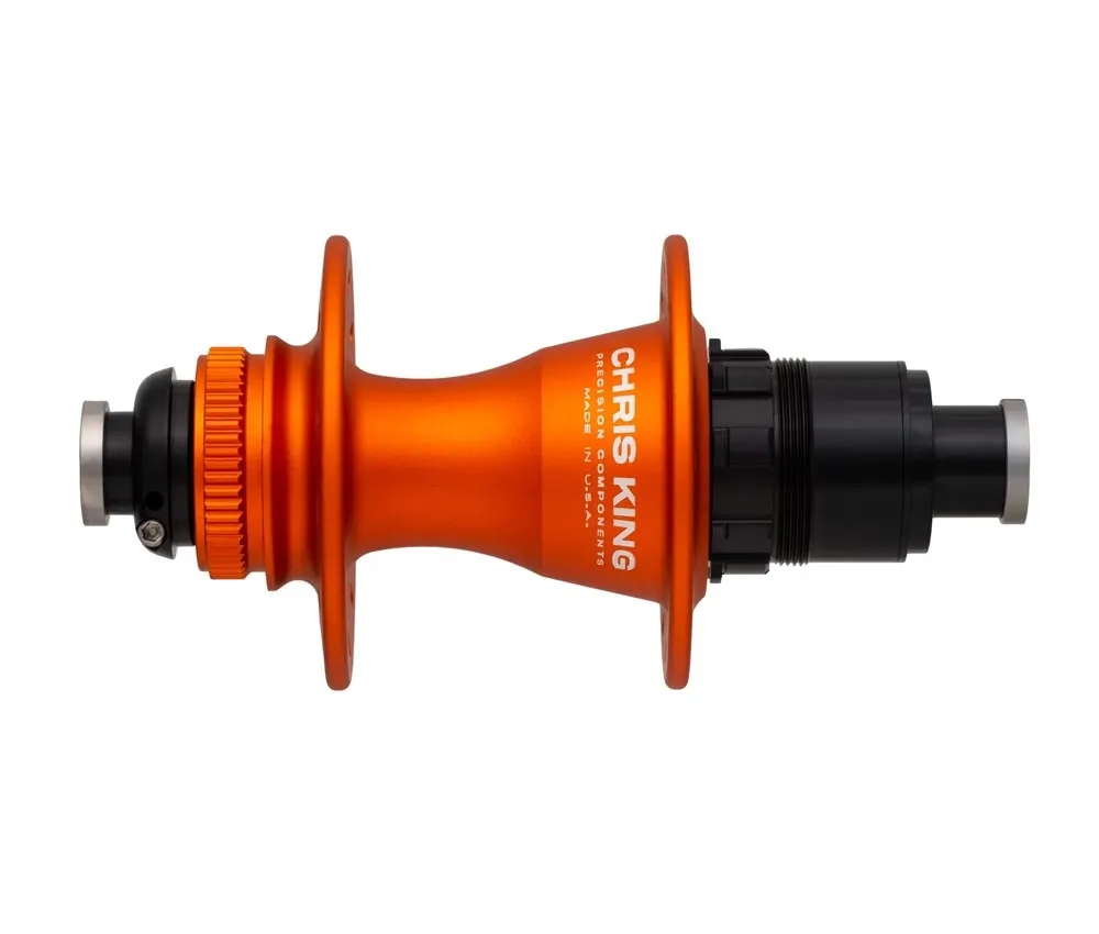 Chris King R45D Ceramic Hinterradnabe 12x142 Disc Centerlock 32 Loch Rotor Sram XDR matte mango | matt-orange