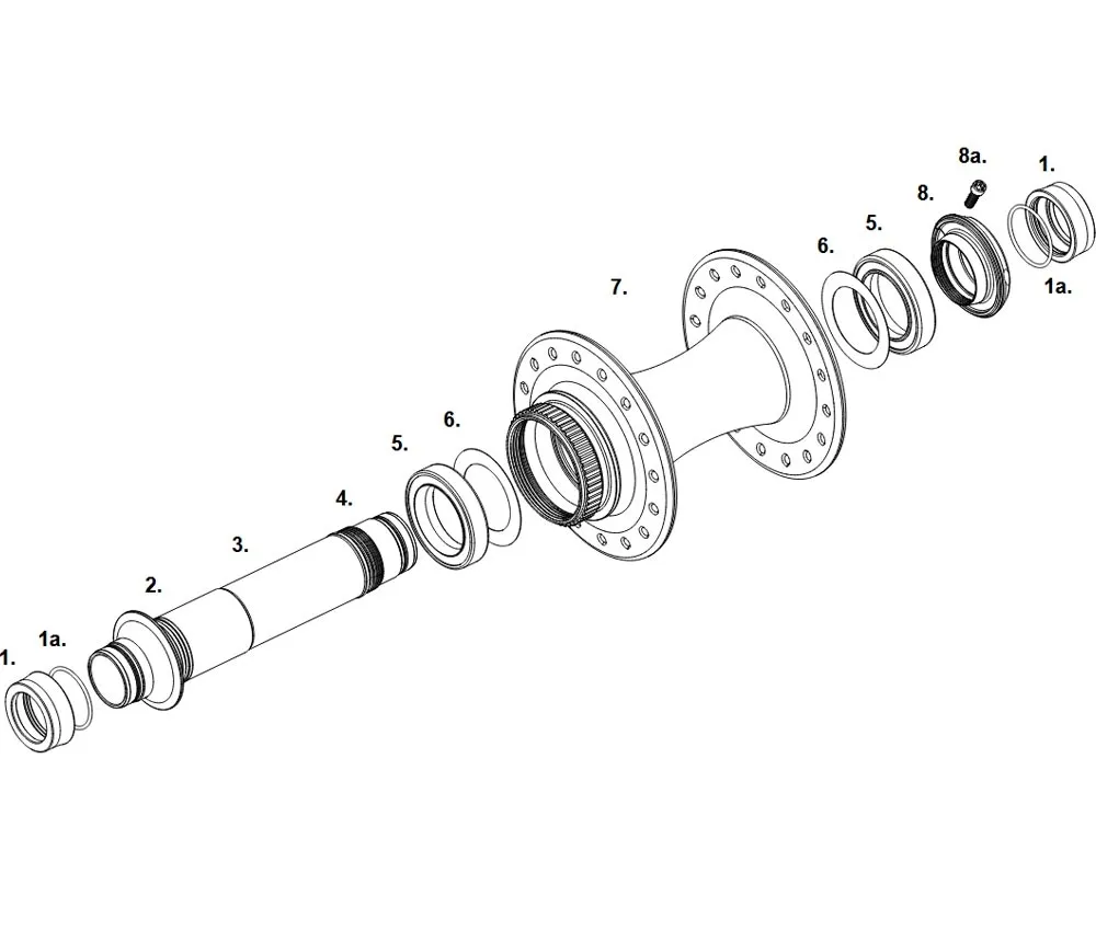 Chris King Boost Centerlock Vorderradnabe Ersatzteil | Achsverschraubung Silber