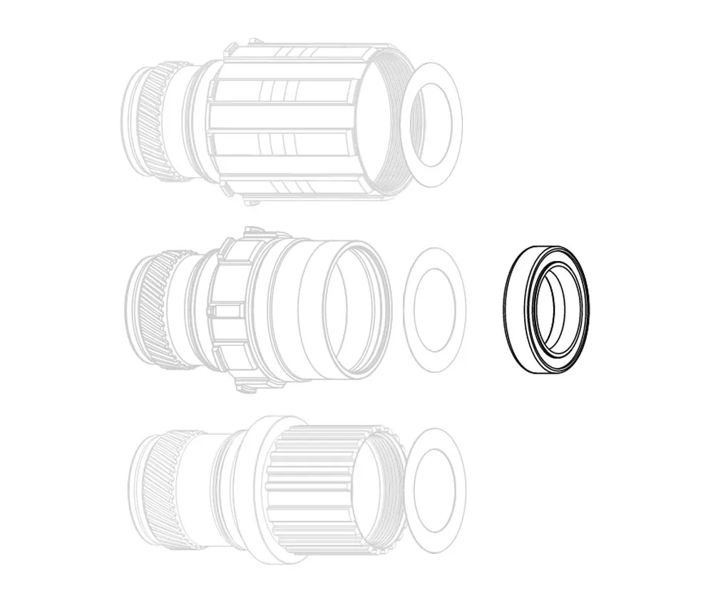 Chris King Boost Centerlock / R45D Hinterradnabe Ersatzteil | Edelstahl-Lager Freilaufkörper Innen