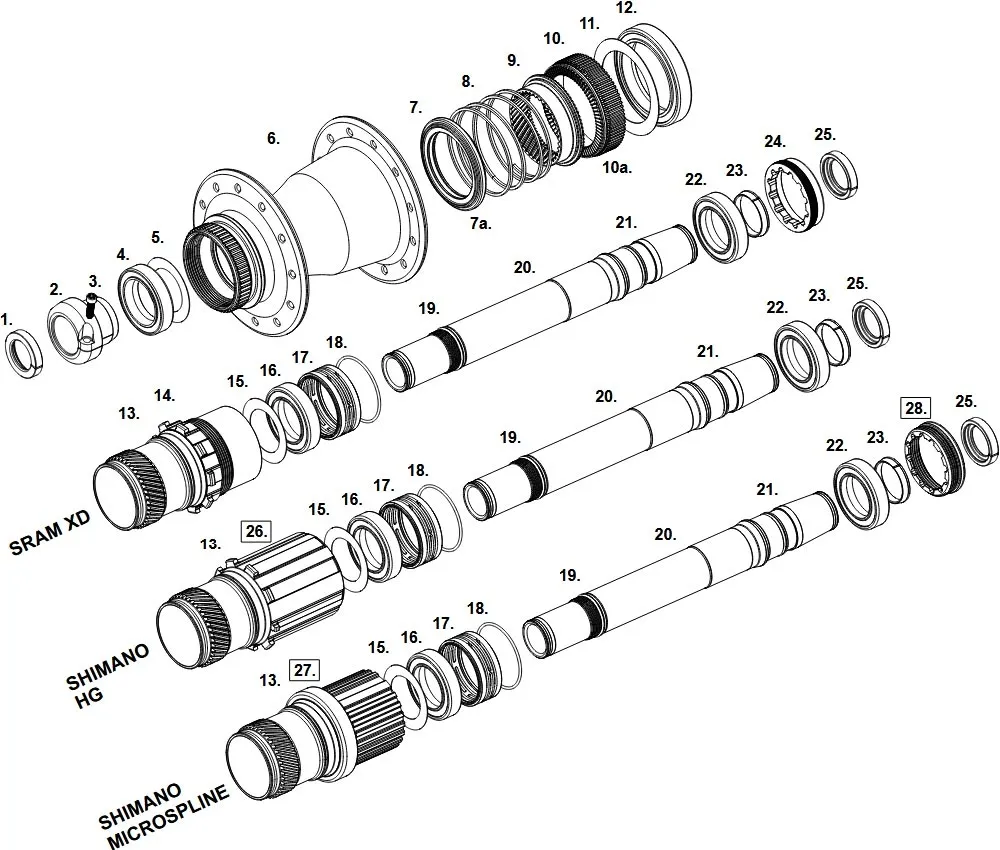 Chris King Boost Centerlock Hinterradnabe Ersatzteil | Endkappe Shimano Micro-Spline